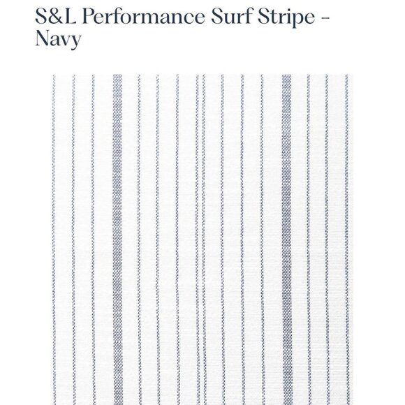 NEW Serena & Lily Surf Stripe Pacifica Chaise Cushion Cover-Navy Blue - Picture 4 of 4